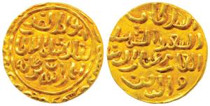 Muhammad III bin Tughluq (AH 725-752, 1325-1351 AD), Gold Tanka, 10.98g, Baldat Qutbabad M