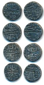 Mahmud Shah I, Silver ½ Tanka (2), Muhammadabad Mint; Muzaffar Shah II , Silver Tanka (2),