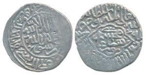 Humayun, Silver Shahrukhi, 4.63g, Champaner Mint, Kalima in circular pentafoil border, wit