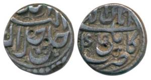 Akbar, Silver ½ Rupee, 5.11g, Kabul Mint, Ilahi type, Month Aban, Year X4 (KM 66.2). Very 