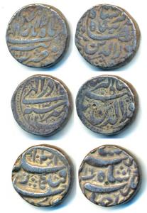 Jahangir, Silver Rupee (3), Kashmir Mint, Month Azar, AH 1027/13; Tatta Mint, Month Aban, 