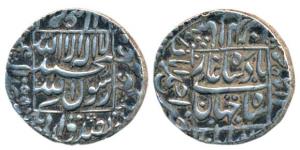Shah Jahan, Silver Rupee, 11.54g, Ahmedabad Mint, AH 1055/18, Kalima with square area, com