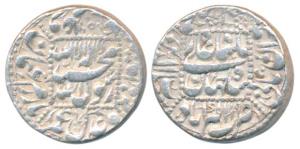 Shah Jahan, Silver Rupee, 11.37g, Akbarabad Mint, AH 1056/19, legend on both sides within 