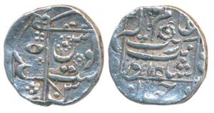 Aurangzeb, Silver Rupee, 11.50g, Junagadh Mint, with additional word ’Shah’ on obv. (KM 30