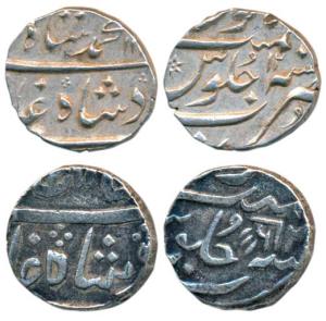 Muhammad Shah (AH 1131-1161, 1719-1748 AD), Silver Rupee, 11.58g, Ahmedabad Mint, AH 1144/