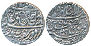 Shah Alam II (AH 1174-1221, 1759-1806 AD), Silver Rupee, 11.24g, Dar-ul-Khilafat Shahjahan