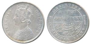 Ganga Singh (VS 1944-1999, 1887-1942 AD), Silver Rupee, 11.66g, with the name of Victoria,