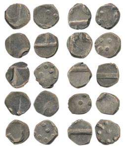 Udaipur Mint, Silver 1/16 Rupee, New Chandori series. Very Fine+, Rare. (10)