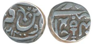 Vikramajit Mahendra (AH 1211-1233, 1796-1817 AD), Silver ½ Rupee, 5.36g, AH 1214 (KM C31).