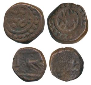 Ratlam, Anonymous issue, Copper Paisa, 8.63g, obv. lion to right with upraised tail, rev. 