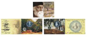 2011 Uncirculated Set, 150th Birth Anniversary of Rabindranath Tagore, set of 2, Rupees 5 