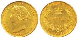 Australia, Victoria, Gold Sovereign, 8g, 1868, Sydney Mint, laureate head. Extremely Fine,