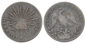 Mexico, Silver 2 Reales, Guanajuato Mint, 1837 (KM 374.8). Fine+.