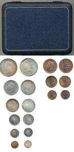South Africa, George VI, 1952 Uncirculated Set, all Half Silver Crown, 5, 2 ½ , 2 and 1 Sh