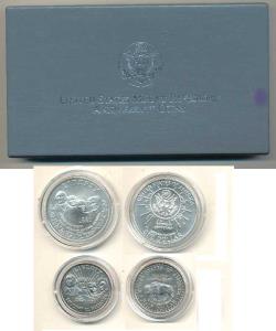 United States of America, Silver Dollar and Cupro-Nickel ½ Dollar, 1991 Mount Rushmore Gol