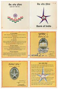 Bank Of India, Oblong Gold gilt Silver Medallion, 40g, .995 fine, to commemorate the Publi