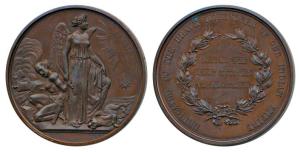 The Sepoy Mutinies, Defenders of the Indian Empire 1857, Copper Medal, 63mm, 117g, standin