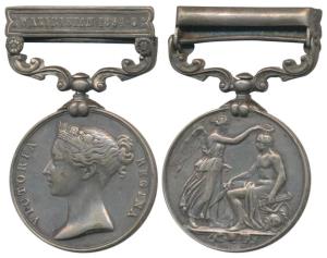 India General Service Medal, Victoria, Silver, Waziristan 1894-5 bar, awarded to 328 Sepoy