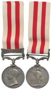 Indian Mutiny 1857-58 Medal, Silver, Lucknow Bar, awarded to Private Sayroo 5th Punjab Inf