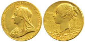 Victoria’s Diamond Jubilee Medal, Gold, 12.88g, 1837-1897, matured bust of the Queen to le
