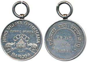 Baroda Silver, Hind Vijaya Gymkhana Olympic Sports Medals, etched 1943 on rev., with suspe