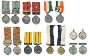 A collection of 8 different Post Independence Miniature Medals, General Service Medal, 194