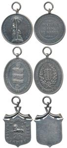 Army Temperance Association, Silver Medal (3), obv. lion in center, Watch & Be Sober writt