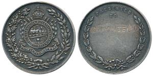 Bombay Baroda and Central India Railway Regiment Auxiliary Force India, Silver Medal, 34.2
