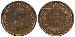 George V, Bronze Proof Restrike 1/12 Anna, 1912, Calcutta Mint, (SW 8.531 & Pridmore page 