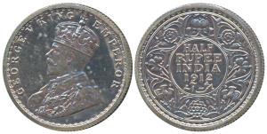 George V, Silver Proof Restrike ½ Rupee, 1912, Calcutta Mint, (SW 8.64 & Pridmore page 194