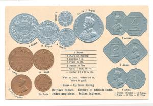 Embossed Postcard with impression of British India (George V). Printed in the 1910’s in Ge