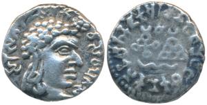 Satavahanas, Vasisthiputra Sri Satakarni (118-147 AD), Silver Drachma, 2.26g, bust of the 