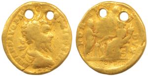 Septimus Severus (193-211AD), Gold Aureus, 7.21g, Rome mint, struck in 203AD, obv. laureat