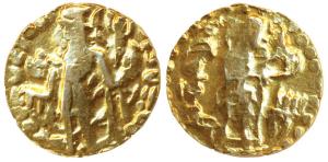 Post-Gupta, East Bengal Samatata region (c. 6th-7th century AD), Gold Dinar, 6.18g, imitat