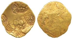 Chalukyas of Kalyana, Jayasimha II Jagadekamalla (1015-1043 AD), Gold Pagoda, 3.75 g, Punc