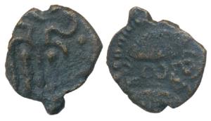Imperial Pandyas, Jatavarman Sundara Pandya I (1251-1283 AD), Copper Kasu, obv. two fishes