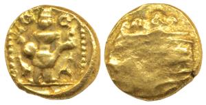 Vijayanagar Empire, Venkitapati Raya III (1630-1641 AD), Gold Pagoda, 3.40g, obv. Tirupati