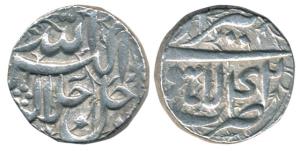 Akbar, Silver Rupee, 11.24g, Lahore Mint, Month Tir, Year 42, (KM 93.11). Broad flan, Abou
