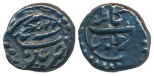 Tipu Sultan, Silver 1/16 Rupee or Kazmi, 0.7g, Patan Mint, AM 1225 (KM B125). Very Fine+, 