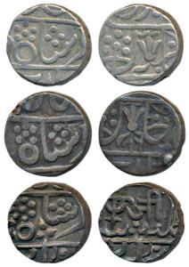Jayaji Rao Sindia, Silver Rupee, Lashkar Mint, in the name of Shah Alam II, bow and arrow 