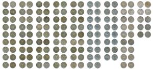 Mir Usman Ali Khan, Silver 2 Annas (59), Farkhanda Bunyad Hyderabd Mint, 1340/11 (2), 1351