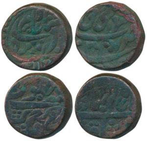 Copper Paisa (2), Alwar, Rajgarh Mint, AH 1201; Jaipur, RY 26, in the name of Shah Alam II