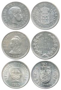 Silver Uma Rupee (3), 1903, 1912 and 1935. Very Fine+ to About Uncirculated. (3)