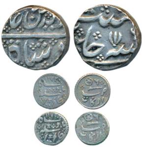 Arkat Mint, Silver Rupee, 11.47g, in the name of Alamgir II, open lotus as mint mark, froz