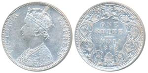 Victoria Empress, Silver Rupee, 1898, Bombay Mint, C2 / I / B incuse, (Prid 184). Very Fin