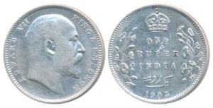 Edward VII, Silver Rupee, 1903, Calcutta Mint, Urdu error with 3 dots on the right instead