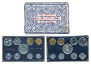 1971, Proof set, Food For All, set of 9, 1 Paisa to Rupees 10. The outer box slightly soft