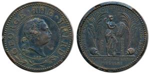 George III, Pondicherry Taken, Copper Medal, 1761, obv. laureate head of George III to rig