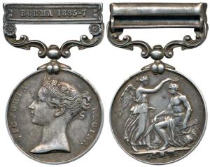 Indian General Service Silver Medal, Queen Victoria, Burma 1885-7 bar, awarded to 525 Sepo