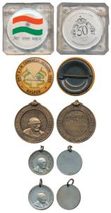 Mahatma Gandhi Medals (3), St. John Ambulance Brigade (India), Seva Medal; Gandhi Birth Ce